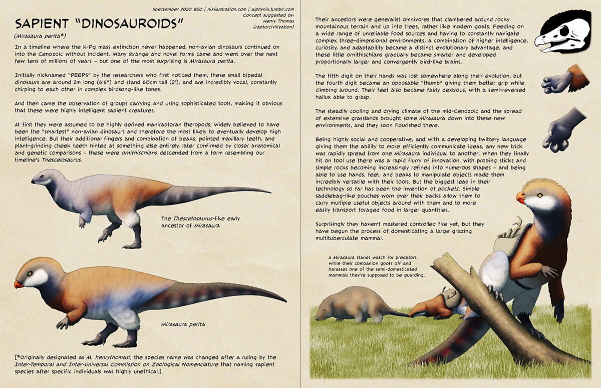 Spectember #20: Sapient “Dinosauroids”